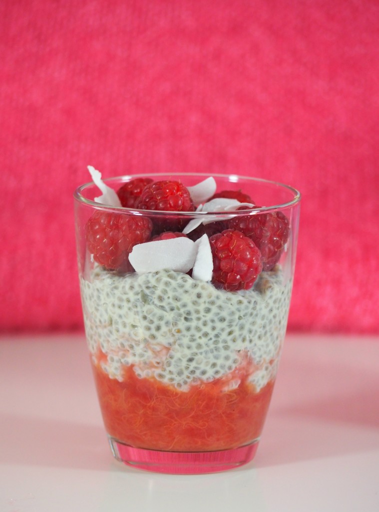 Chia Pudding with rubarb compote